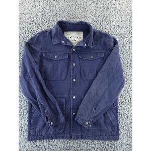 Poler Oak Jacket Navy 100% Cotton Duck Canvas Jacket Womens Size Medium